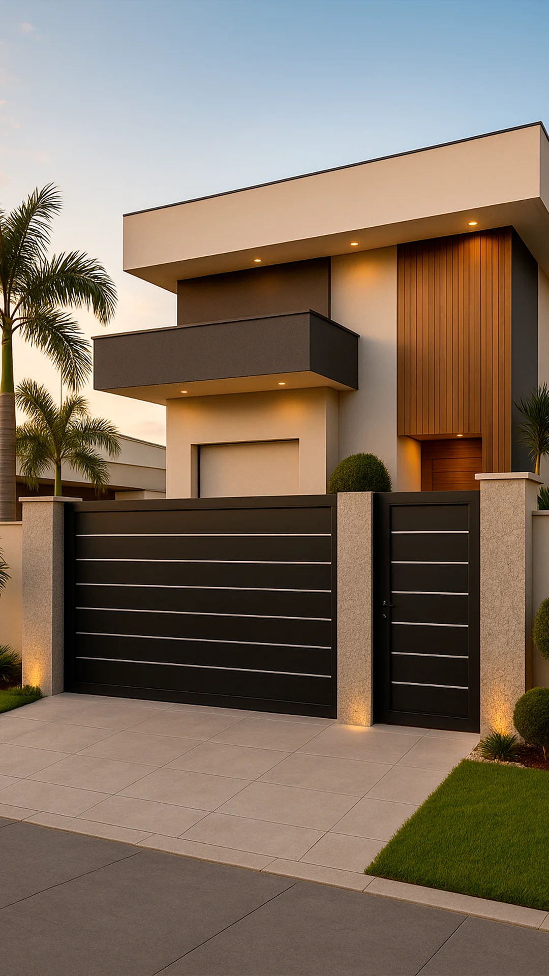 Demonstração de espelhos instalados